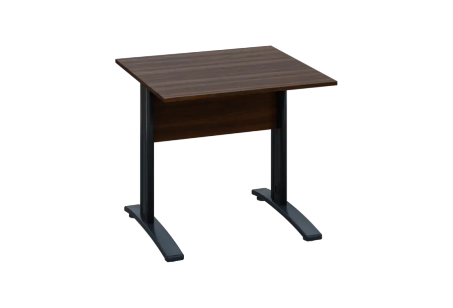 EPK 28 - 8 stůl kancelářský, kovová podnož černá, deska 25 mm, široký 800 mm, ořech královský